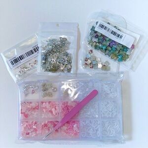 Kawaii Nail Art & DIY Deco Mega Kit – Charms, Rhinestones, Pearls & Tools